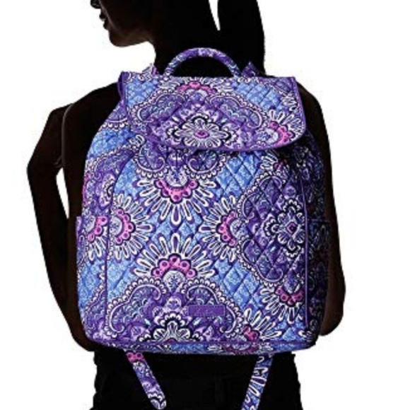 New Vera Bradley retired print drawstring backpack - Picture 4 of 5